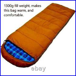 Thick cotton canvas 4 season sleeping bag -31F extreme, flannel lining hooded