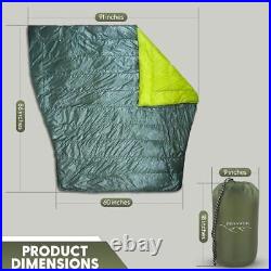 Two Person Double Wide Sleeping Bag Top Quilt 850 Down Ultralight Backpacking
