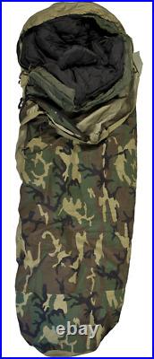 USGI 4 Piece MSS MODULAR SLEEP SYSTEM WITH WOODLAND GORETEX BIVY SACK VGC