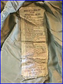 USGI 4 Piece MSS MODULAR SLEEP SYSTEM WITH WOODLAND GORETEX BIVY SACK VGC