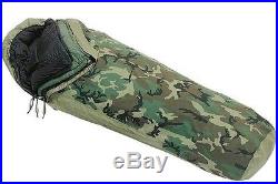 USGI 4pc Modular Sleep System MSS Woodland Camo Sleeping Bag Very Good Conditon