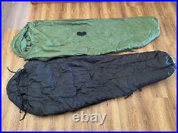 USGI Military 2 Piece Modular Sleeping Bag Sleep System Green + Black Bags Only