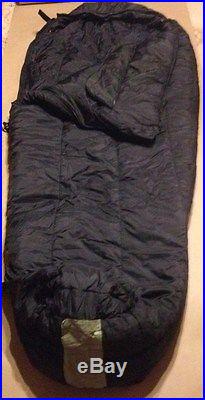 USMC Military INTERMEDIATE COLD WEATHER SLEEPING BAG BLACK Mummy VERY GOOD COND