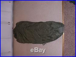 US MILITARY 4PC. MODULAR SLEEP SYSTEM WITH GORETEX BIVEY COVER SLEEPING BAG