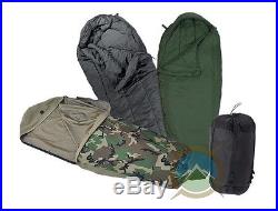 US Military 4 Piece Modular Sleeping Bag Sleep System Exc with NEW Waterproof Bivy