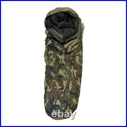 US Military 4 Piece Modular Sleeping Bag Sleep System MSS withG Bivy Woodland Camo