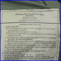 US Military 4 Piece Modular Sleeping Bag Sleep System MSS withG Bivy Woodland Camo