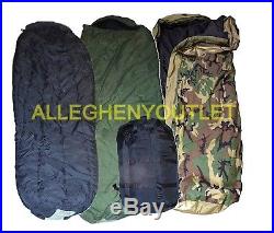 US Military 4 Piece Modular Sleeping Bag Sleep System with Gore-Tex Bivy EXCELLENT