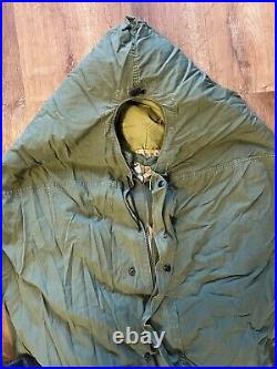 US Military Cold Weather Mummy sleeping Bag Down Filled. Korean/vietnam war era