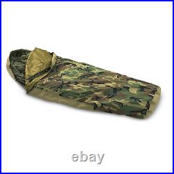 US Military Genuine Issue GI Modular Sleep System Bivy Cover, Woodland Camo, Used
