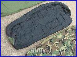 US Military Modular Sleeping Bag System 4-pc Cold Weather Camo Gore-Tex Bivy