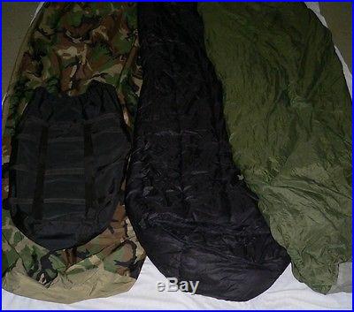 US Military sleeping bag + Camelbak + MessKit + Medium ALICE Pack + Free canteen