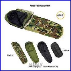 US Modular Sleeping System 4-Piece Military Sleep Bag Bivy Multicam OCP Woodland