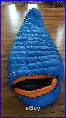 Unused Feathered Friends Swallow UL (long) 20-degree mummy bag, 950+ goose down