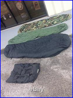 Usgi Military 4 Piece Modular Sleeping Bag Sleep System Gortex Bivy Woodland