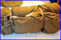 VINTAGE1950's WOODS ARCTIC 3 Star Down Sleeping Robe Bag Canvas & Wool