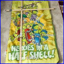 VINTAGE 1980s Teenage Mutant Ninja Turtles Sleeping Bag TMNT Ninja turtle 52x 28