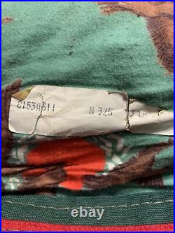 VINTAGE COLEMAN Heavyweight Canvas Green Flannel Interior Ducks Sleeping Bag