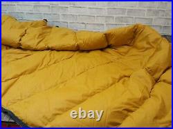 VINTAGE EDDIE BAUER Goose Down Sleeping Bag or Blanket Zipper Green Gold