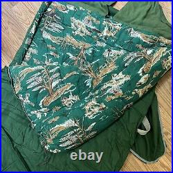 VINTAGE Flannel Lined Sleeping Bags By Hawthorne Green Hunting Dogs MCM EUC Pair