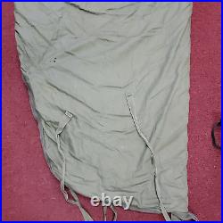 VINTAGE US Army Feather Filled Olive Green Sleeping Bag (12n8)