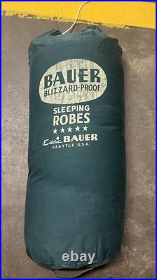 VTG 40s 50s Eddie Bauer Blizzard Proof Pure Down Sleeping Robe Bag Outdoor READ