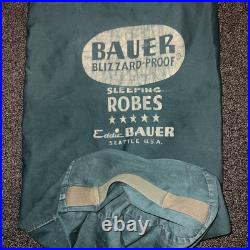 VTG 40s 50s Eddie Bauer Blizzard Proof Pure Down Sleeping Robe Bag Outdoor READ
