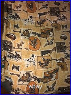VTG 60s DuPont Foremost Sleeping Bag 32x70 Hunter Hound Dog Birds Duck Print USA