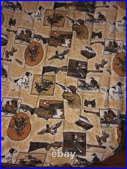 VTG 60s DuPont Foremost Sleeping Bag 32x70 Hunter Hound Dog Birds Duck Print USA