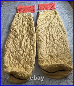 VTG 70s GERRY Denver Colorado USA Lot of 2 Identical Sleeping Bags Withstuff Sacks