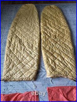 VTG 70s GERRY Denver Colorado USA Lot of 2 Identical Sleeping Bags Withstuff Sacks