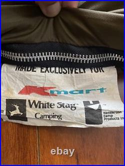 VTG White Stag Camping Sleeping Bag 32x72 Hunter Dog Birds Duck Moose Bear Print