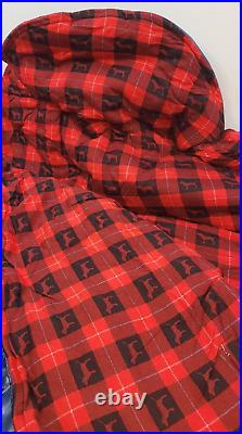 Victoria's Secret Sleeping Bag Pink Dog Navy Blue Red Plaid Flannel HTF