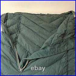 Vintage 1950's Woods Down Sleeping Bag 28 X 78 Canvas Green Featherlite
