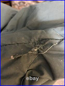 Vintage 1950's Woods Down Sleeping Bag 28 X 78 Canvas Green Featherlite