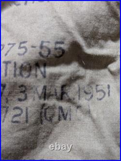 Vintage 1951 USMC Cold Weather Down Sleeping Bag Size Large