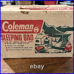 Vintage 1960'sNever Opened Coleman Sleeping Bag And Carting Case