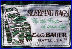 Vintage 1960's Eddie Bauer Down Sleeping Bags Zip Together Twin Sleeping Bags