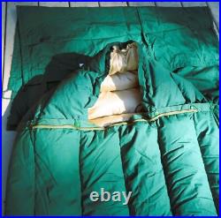 Vintage 1960's Eddie Bauer Down Sleeping Bags Zip Together Twin Sleeping Bags