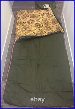 Vintage 1976 Coleman Sleeping Bag Flying Ducks Tent Pattern. 76 X 36