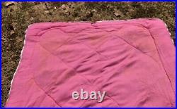 Vintage 70's Flower Power Orange Psychedelic Sleeping Bag 35 X 65 RARE WOW