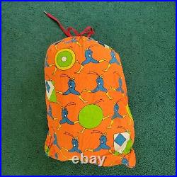Vintage 70s Peter Max Sleeping Bag with Carrying Bag 55 x 33 Working Zipper