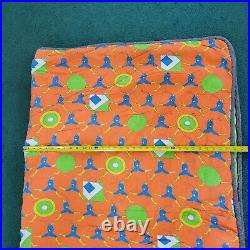 Vintage 70s Peter Max Sleeping Bag with Carrying Bag 55 x 33 Working Zipper