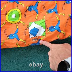 Vintage 70s Peter Max Sleeping Bag with Carrying Bag 55 x 33 Working Zipper