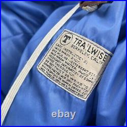 Vintage Adult Trailwise Berkeley Down Sleeping Bag, Mod Mummy, Hooded -20 Below