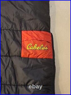 Vintage CABELAS HEAVY Oversized Weather Sleeping Bag 39x82 Advantage Black
