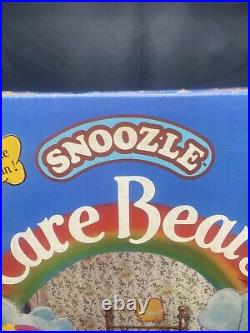 Vintage Care Bears Snoozle Cheer Bear Pink Sleeping Bag Folds Pillow NIB Sealed