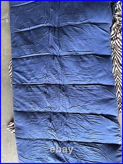 Vintage Coleman Sleeping Bag Over Size Bed Roll Plaid Flannel Canvas 39 X 81