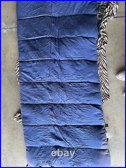 Vintage Coleman Sleeping Bag Over Size Bed Roll Plaid Flannel Canvas 39 X 81