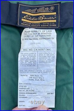 Vintage Eddie Bauer Goose Down Expedition Sleeping Bag Blanket. EXCELLENT EUC
